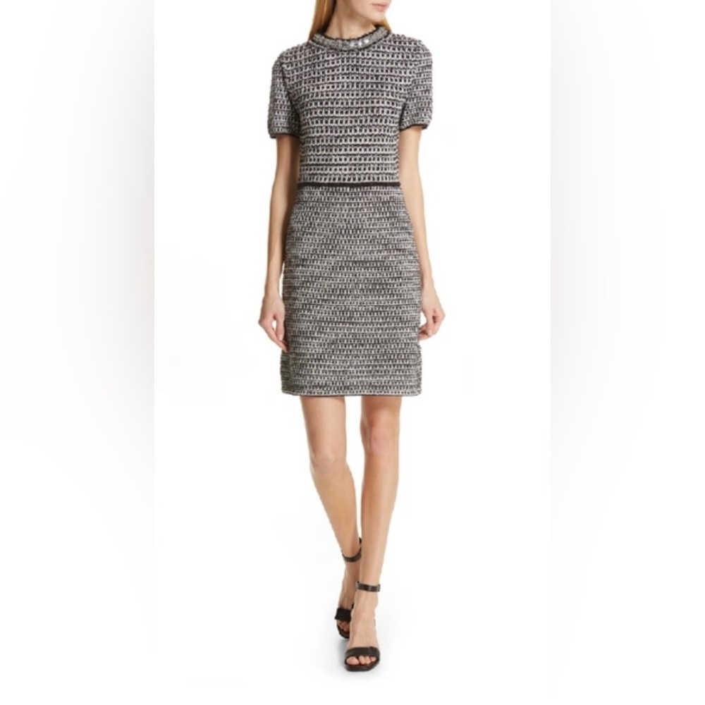 NWT Tory Burch Embellished Tweed Dress